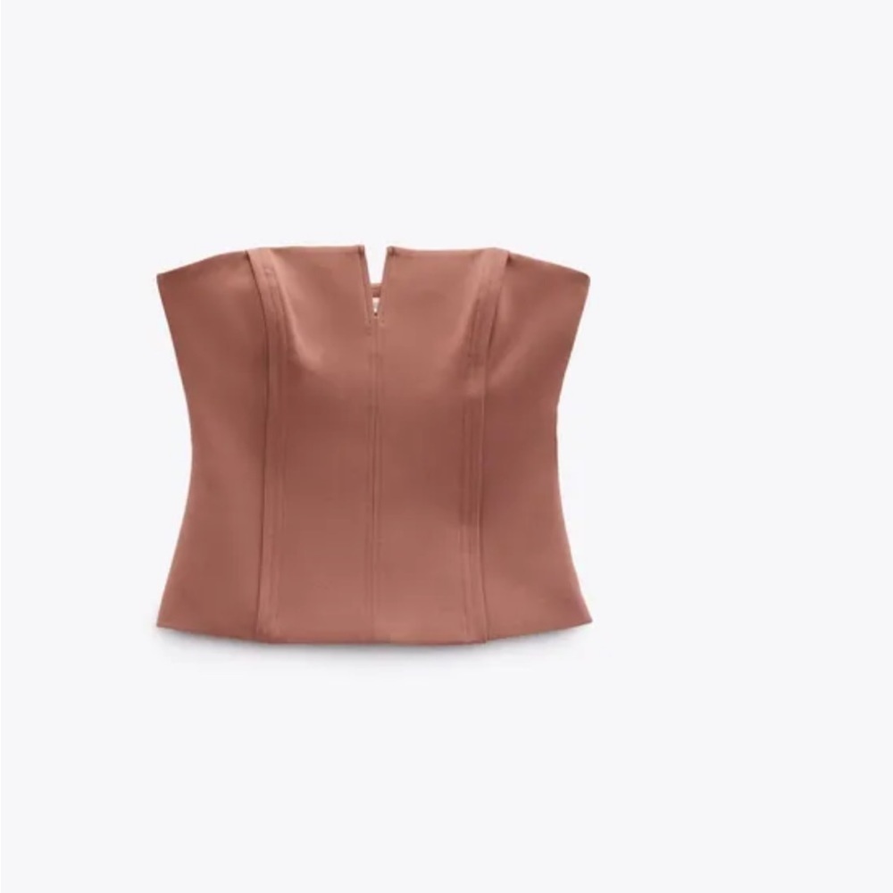 Zara seamed bustier Top size M NWT